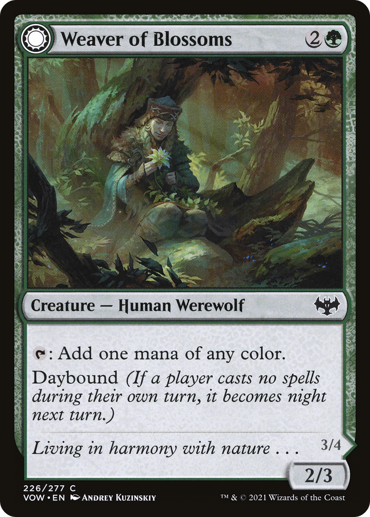 Weaver of Blossoms (VOW-226) - Innistrad: Crimson Vow: (Double Faced Transform) Foil