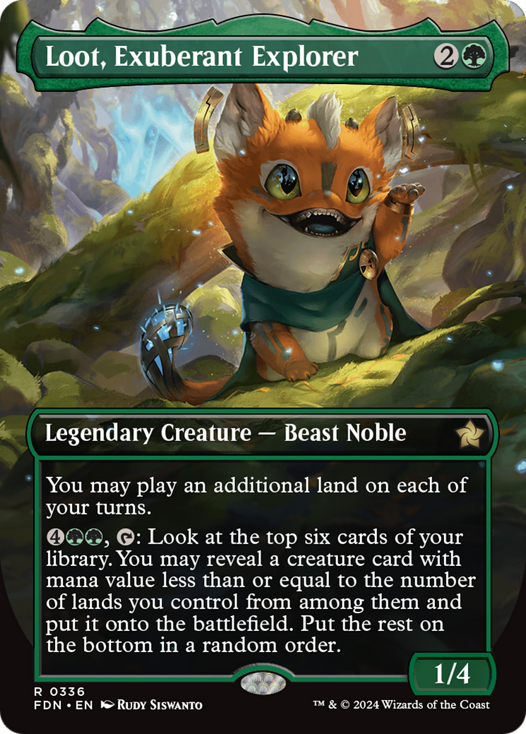 Loot, Exuberant Explorer (Borderless) (FDN-336) - Foundations (Borderless) Foil