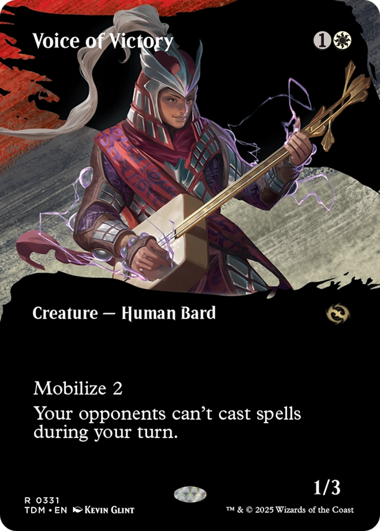 Voice of Victory (Borderless) (TDM-331) - Tarkir: Dragonstorm: (Showcase) (Borderless)