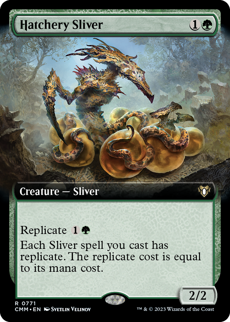Hatchery Sliver (Extended Art) (CMM-771) - Commander Masters: (Extended Art) Foil