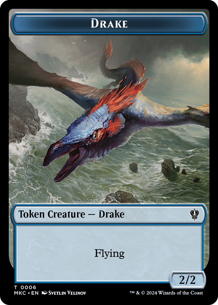 Drake (TMKC-006) - Murders at Karlov Manor Commander Tokens Foil