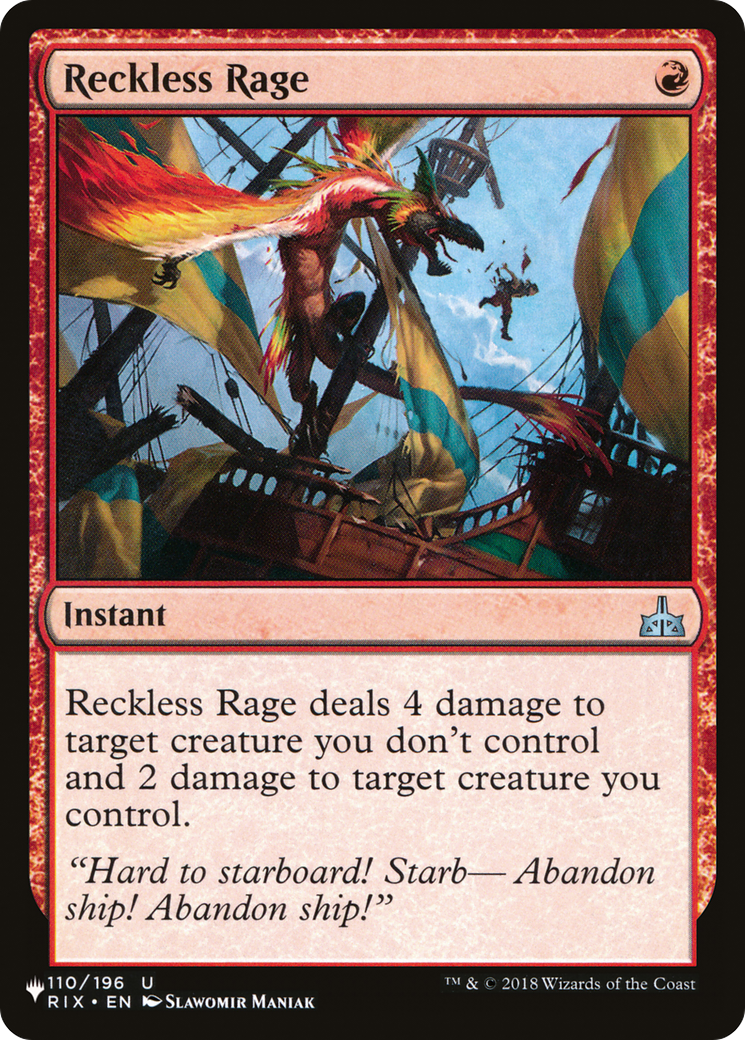 Reckless Rage (LIST-110/196) - The List