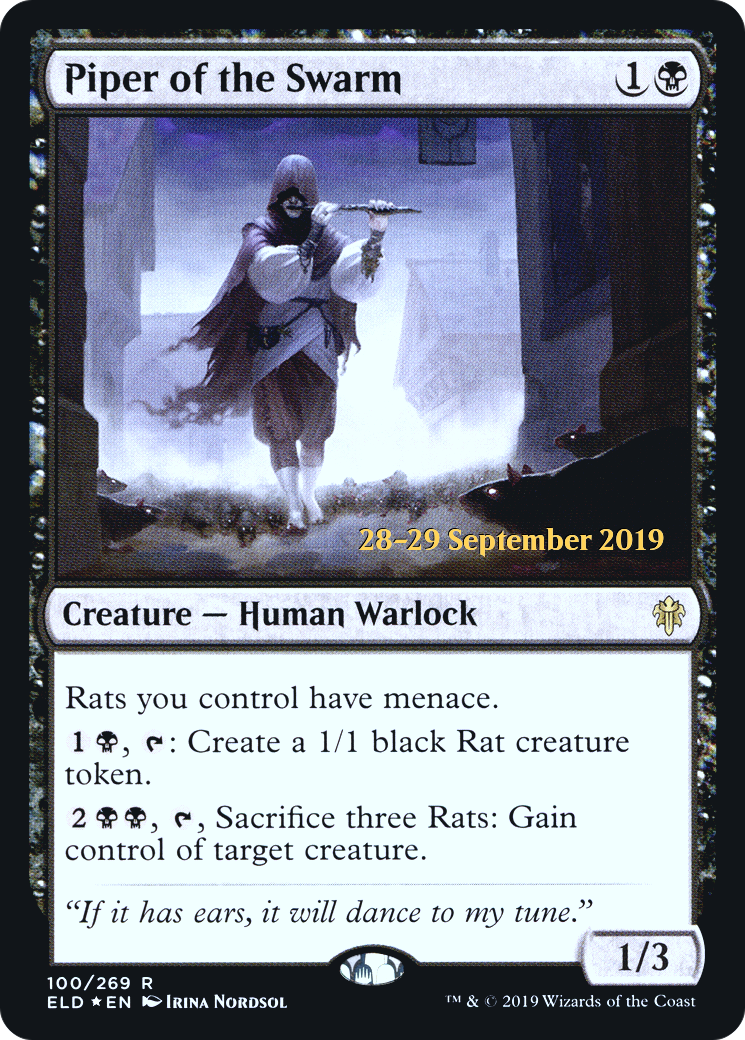 Piper of the Swarm (PRE-100) - Throne of Eldraine Promos Foil