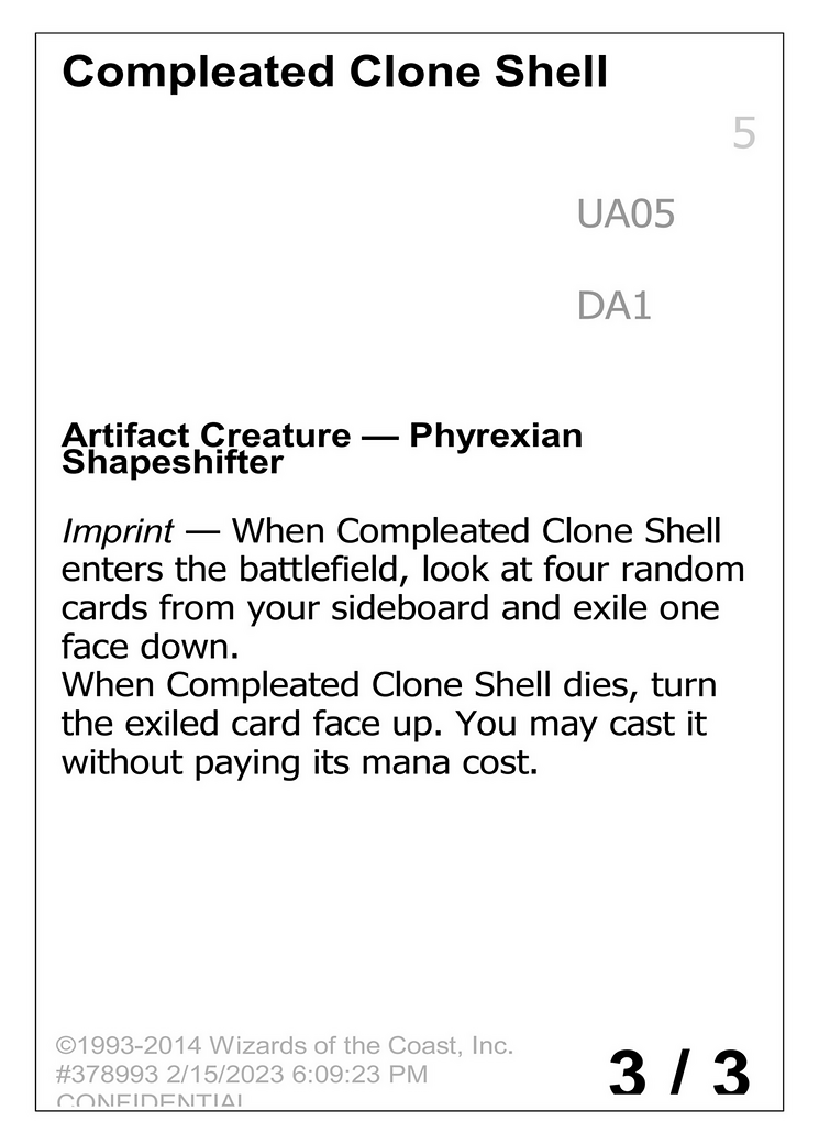 Compleated Clone Shell (UNK-UA05A) - Unknown Event