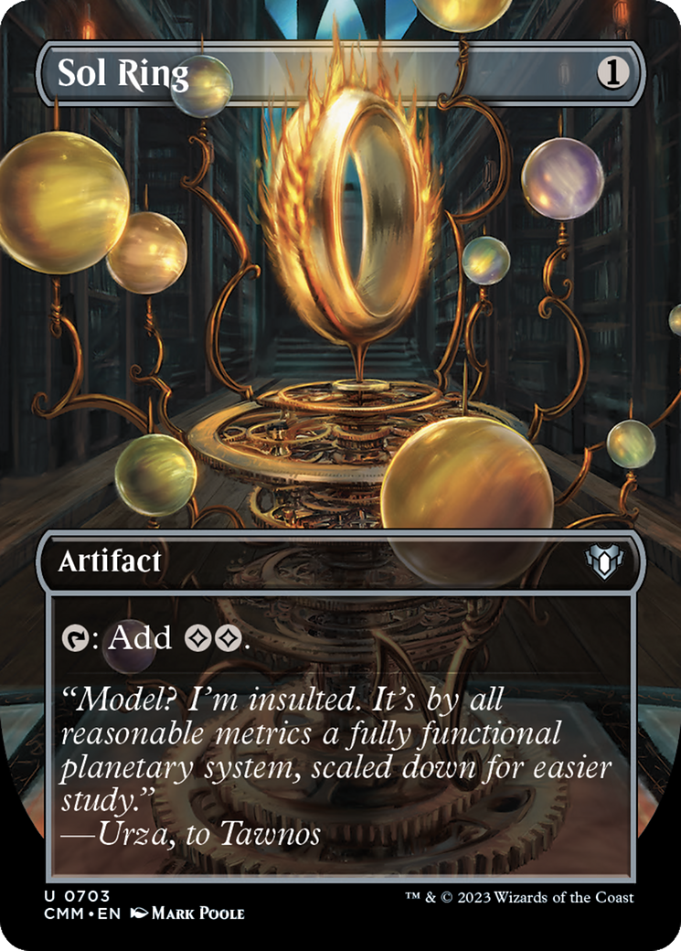 Sol Ring (Borderless) (CMM-703) - Commander Masters (Borderless) Foil