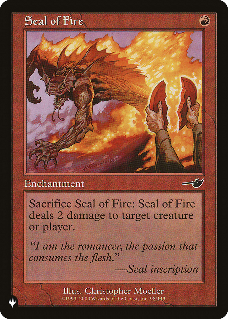 Seal of Fire (LIST-98/143) - The List