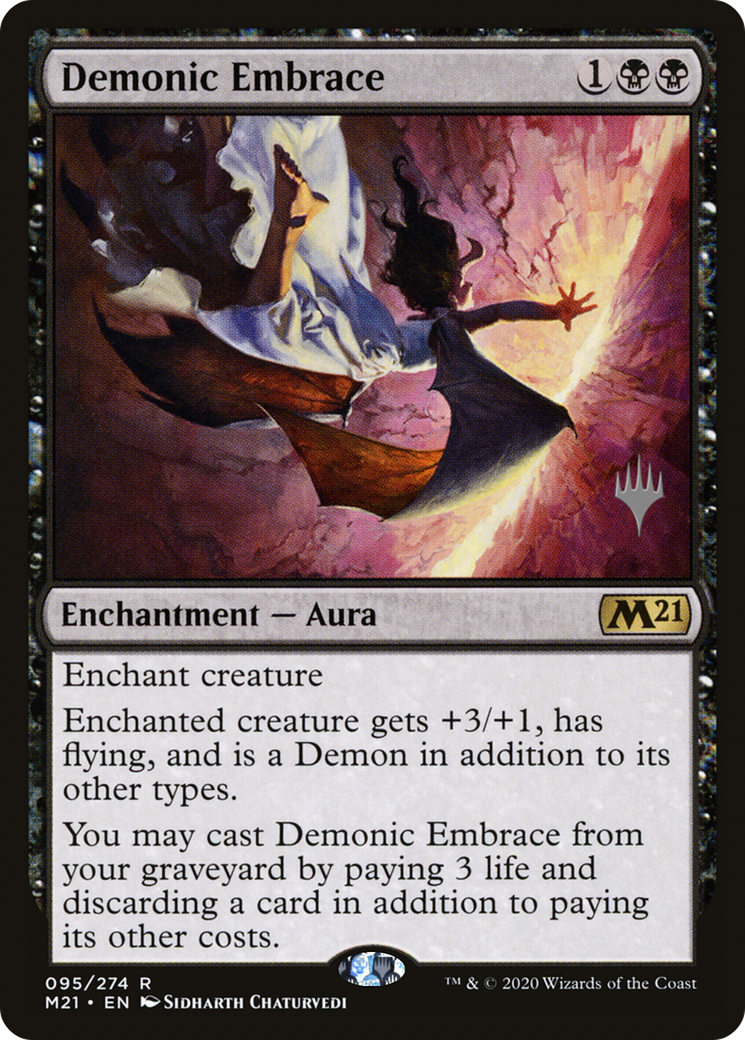 Demonic Embrace (PPM21-95P) - Core Set 2021 Promos