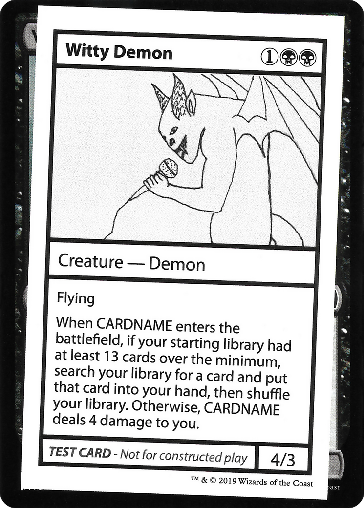 Witty Demon (No PW Symbol) (CMB1-050) - Mystery Booster Playtest Cards 2021