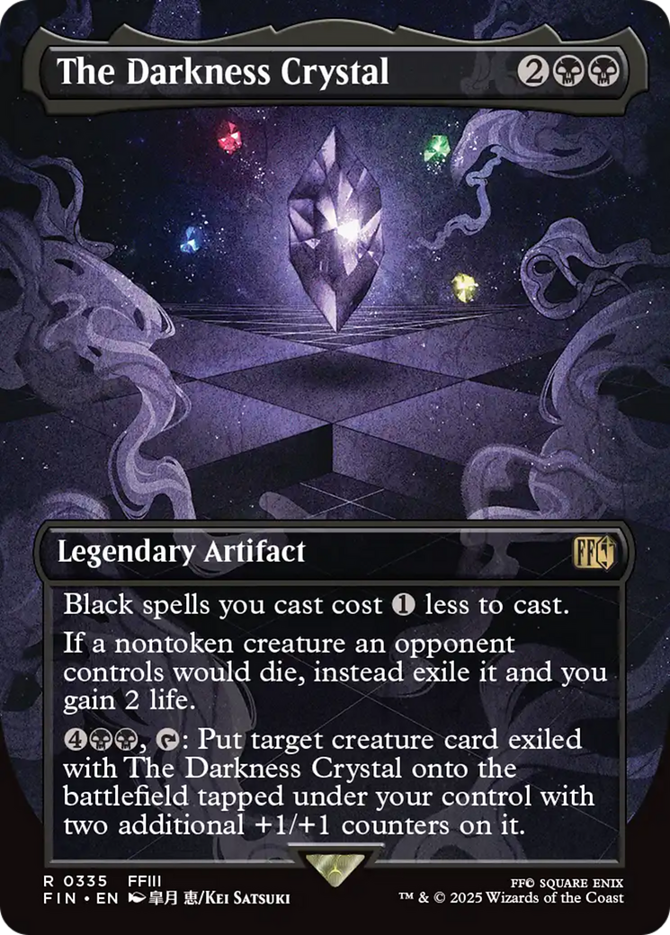 The Darkness Crystal (Borderless) (FIN-335) - FINAL FANTASY (Borderless) Foil