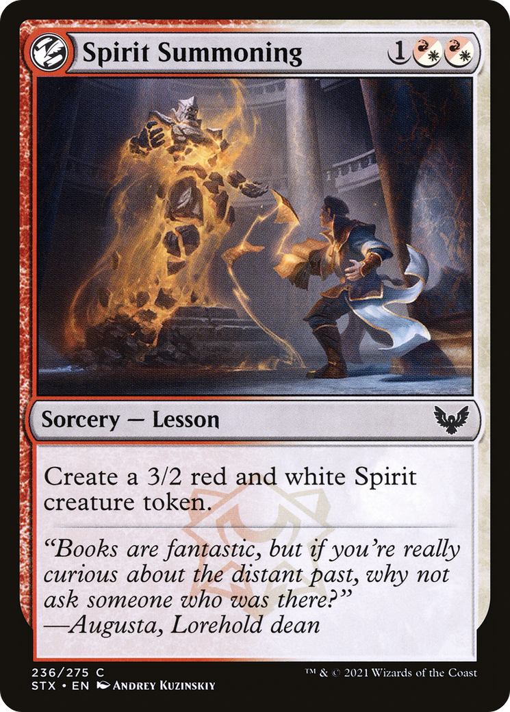 Spirit Summoning (STX-236) - Strixhaven: School of Mages: (lesson)