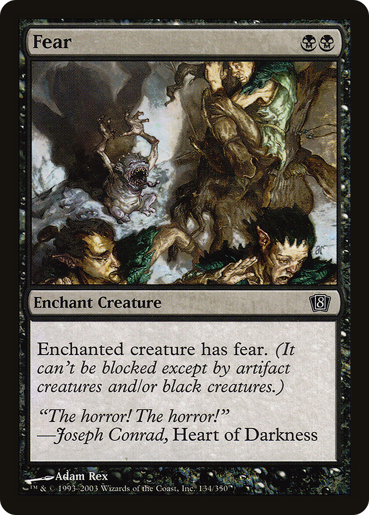 Fear (8ED-134) - 8th Edition Foil