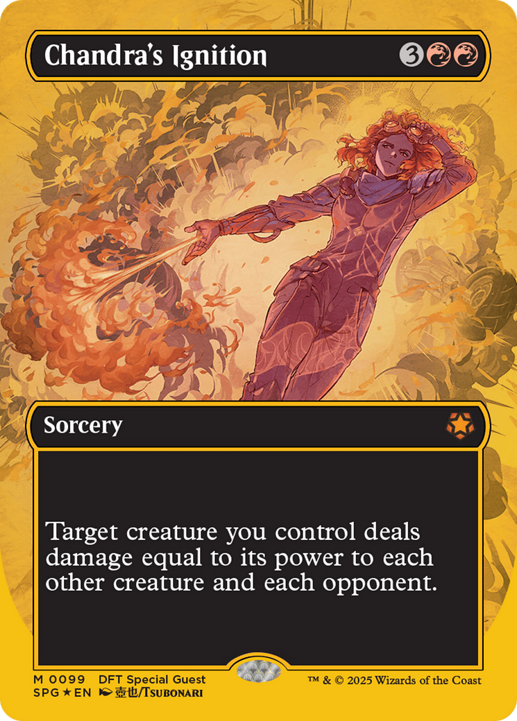Chandra's Ignition (Borderless) (First-Place Foil) (SPG-099) - Special Guests (Borderless) Foil
