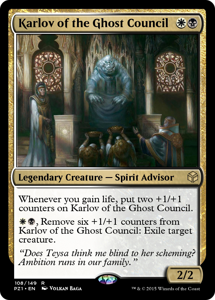 Karlov of the Ghost Council (PZ1-108) - Legendary Cube Prize Pack