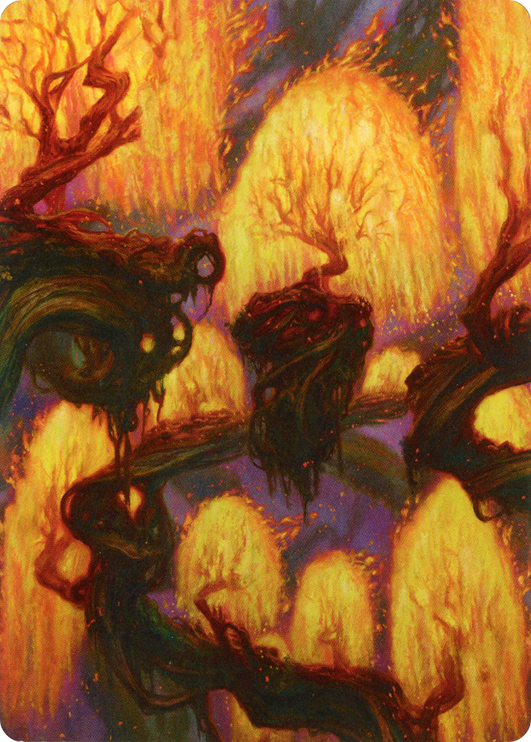 Grove of the Burnwillows // Grove of the Burnwillows (AZNR-034) - Zendikar Rising Art Series (Borderless)