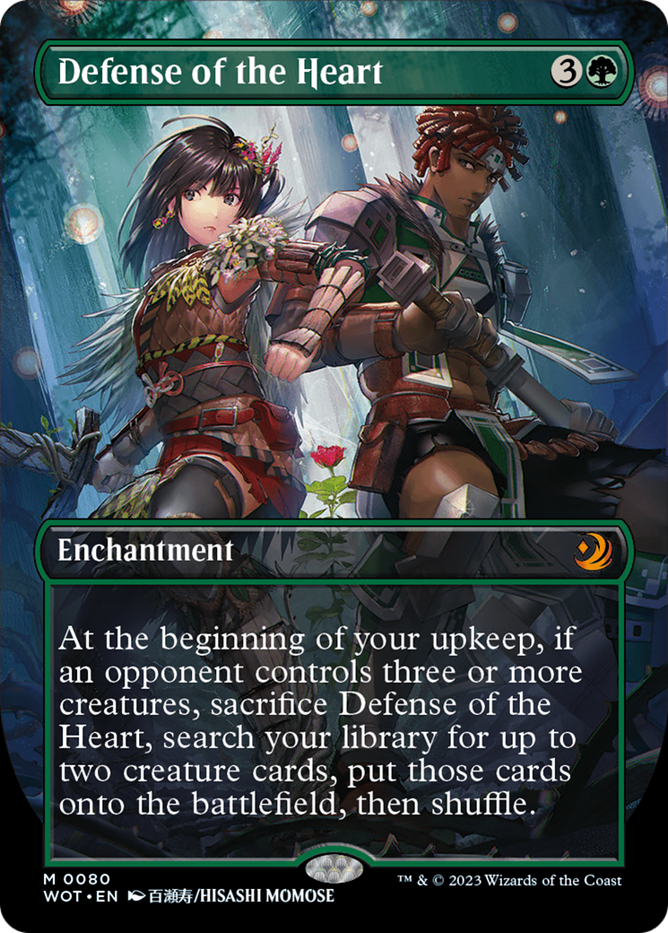 Defense of the Heart (Anime Borderless) (WOT-080) - Wilds of Eldraine: Enchanting Tales (Borderless) Foil