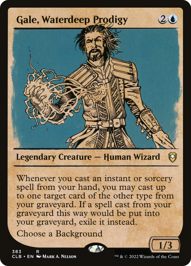 Gale, Waterdeep Prodigy (Showcase) (CLB-383) - Commander Legends: Battle for Baldur's Gate: (Showcase)