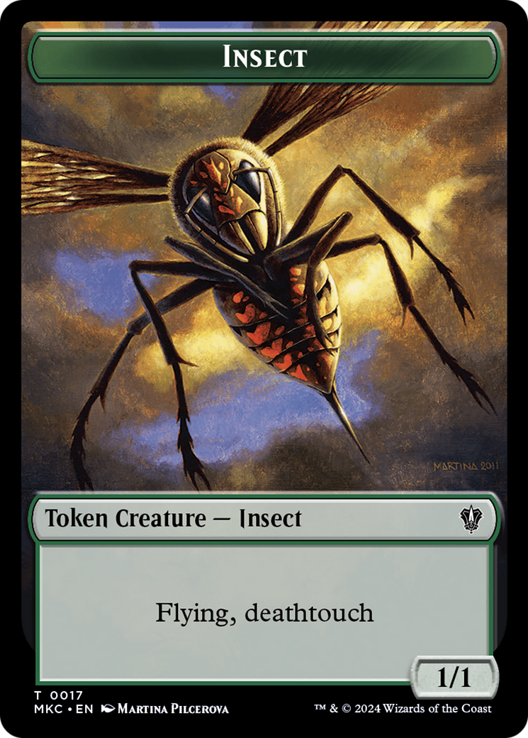 Insect (TMKC-017) - Murders at Karlov Manor Commander Tokens