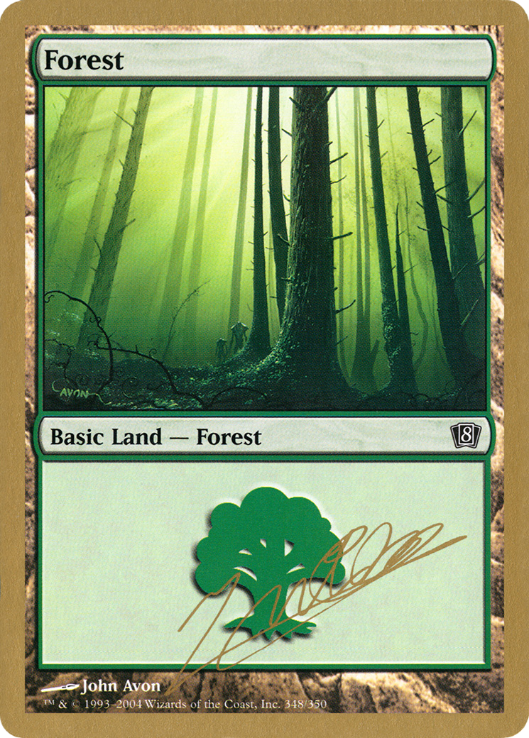 Forest (348) - 2004 Julien Nuijten (8ED) (WCD-) - World Championship Decks 2004