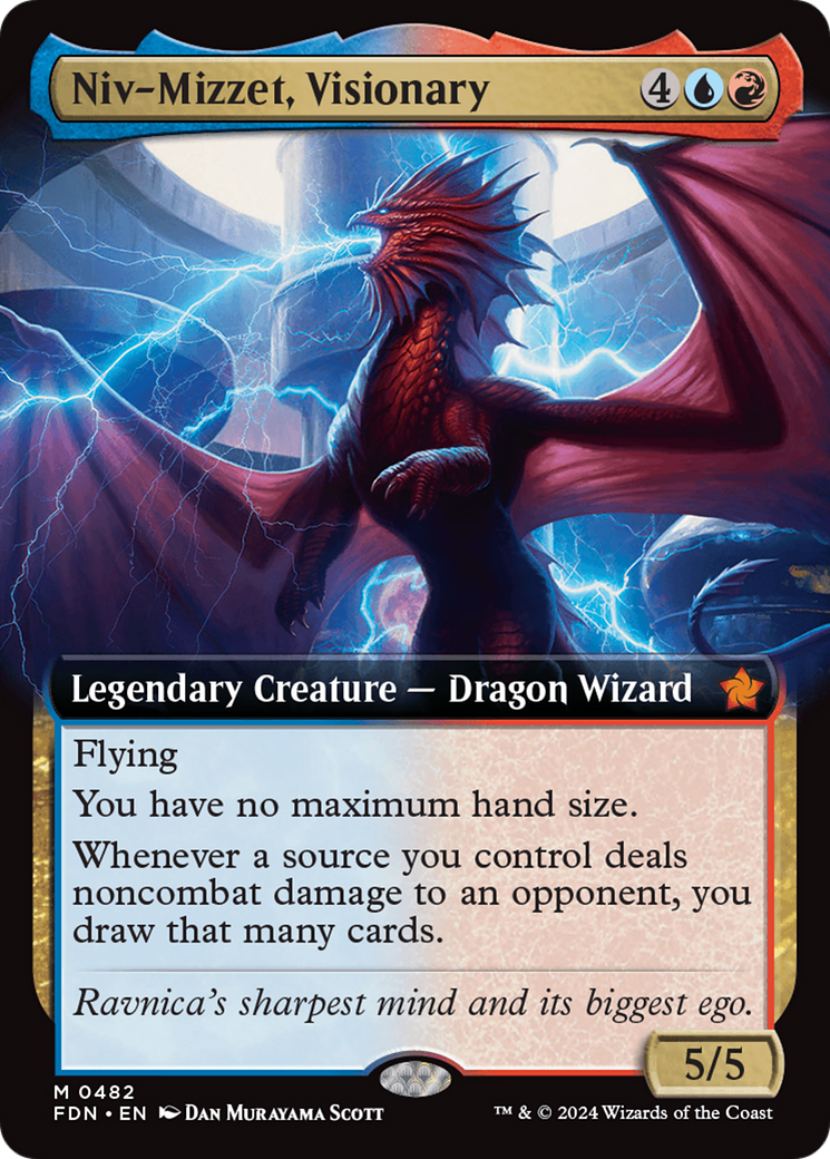 Niv-Mizzet, Visionary (Extended Art) (FDN-482) - Foundations: (Extended Art)