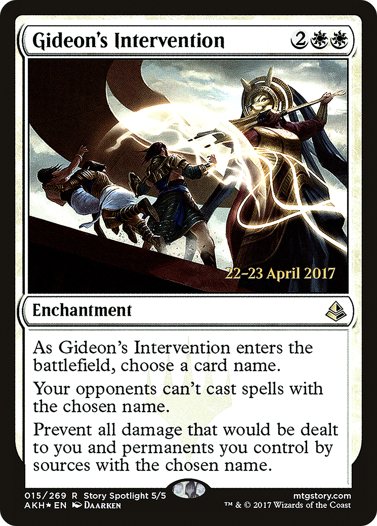 Gideon's Intervention (PRE-015) - Amonkhet Promos Foil