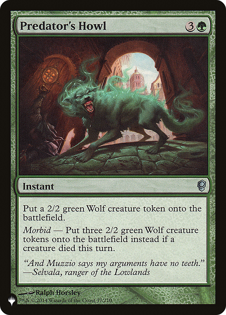 Predator's Howl (LIST-37/210) - The List