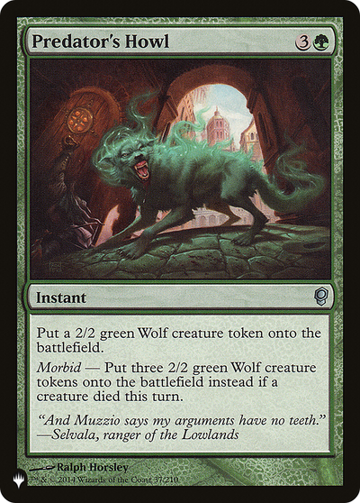 Predator's Howl (LIST-37/210) - The List