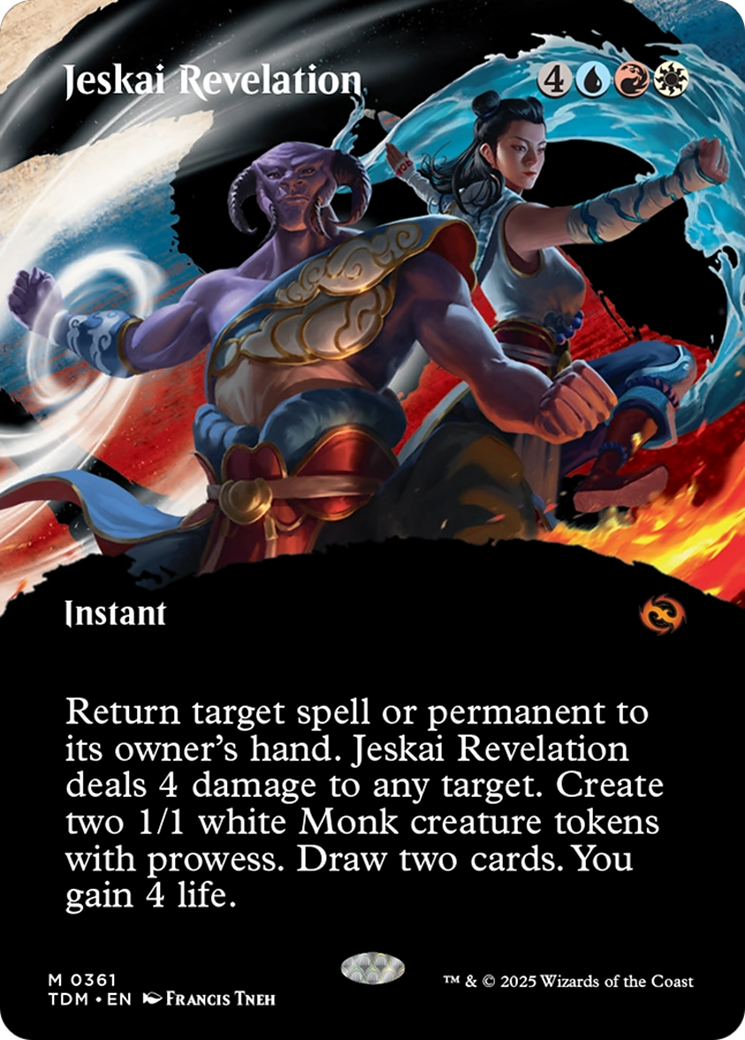 Jeskai Revelation (Borderless) (TDM-361) - Tarkir: Dragonstorm: (Showcase) (Borderless) Foil