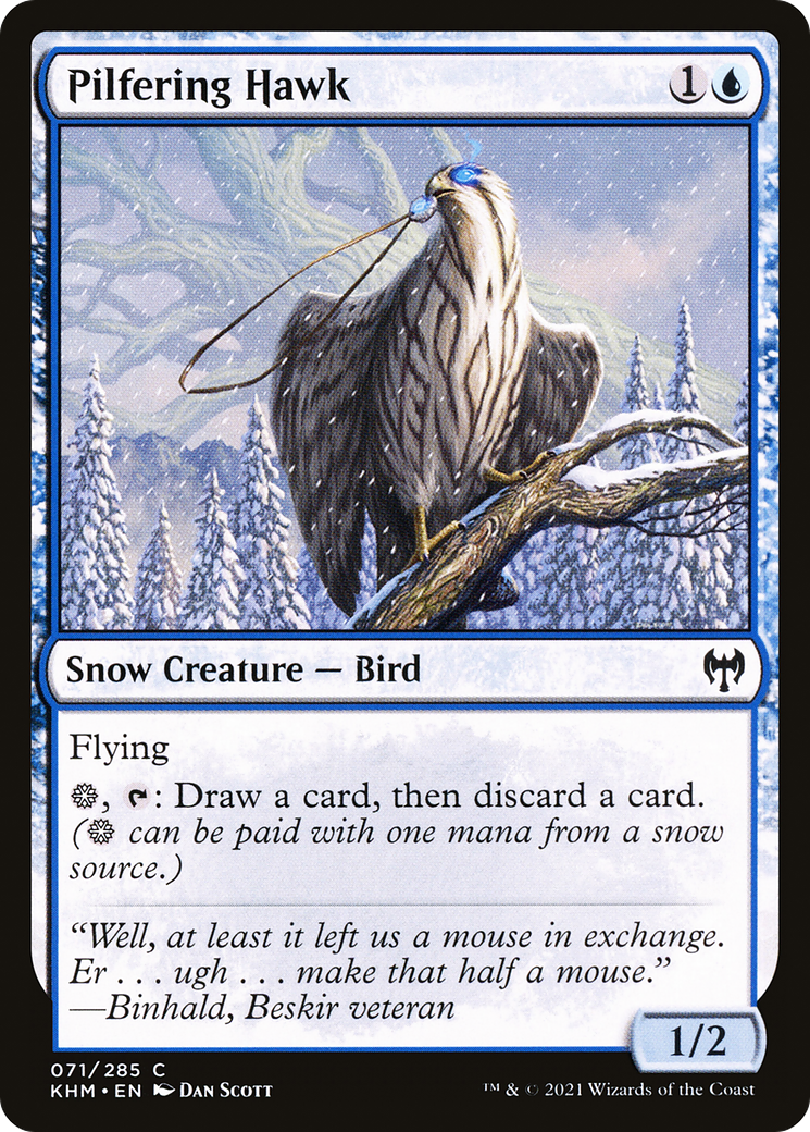 Pilfering Hawk (KHM-071) - Kaldheim: (snow)