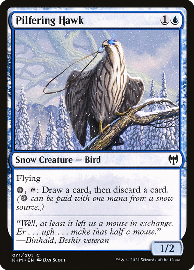 Pilfering Hawk (KHM-071) - Kaldheim: (snow) Foil