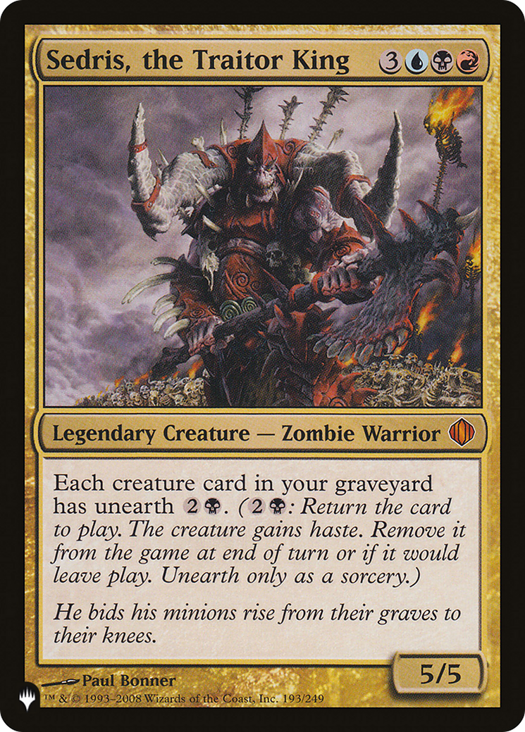 Sedris, the Traitor King (LIST-193/249) - The List