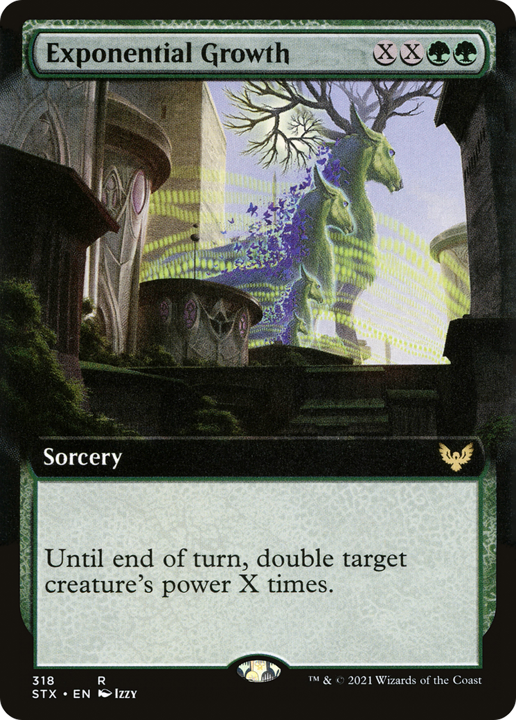 Exponential Growth (Extended Art) (STX-318) - Strixhaven: School of Mages: (Extended Art) Foil
