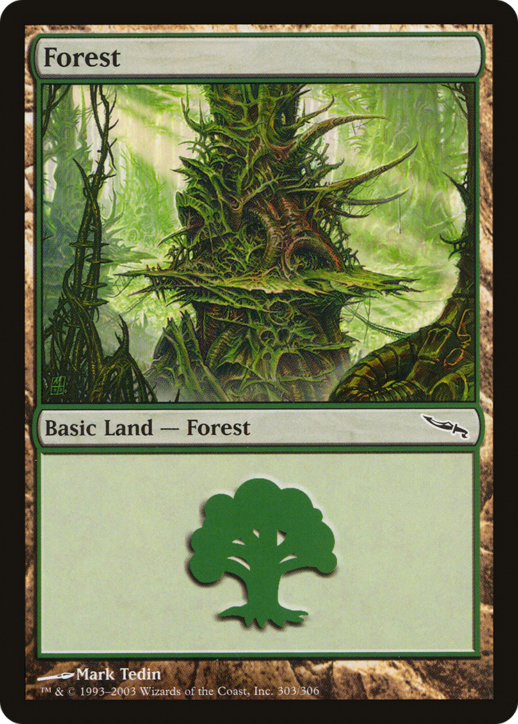 Forest (303) (MRD-303) - Mirrodin Foil
