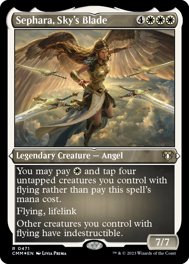 Sephara, Sky's Blade (CMM-471) - Commander Masters Etched Foil