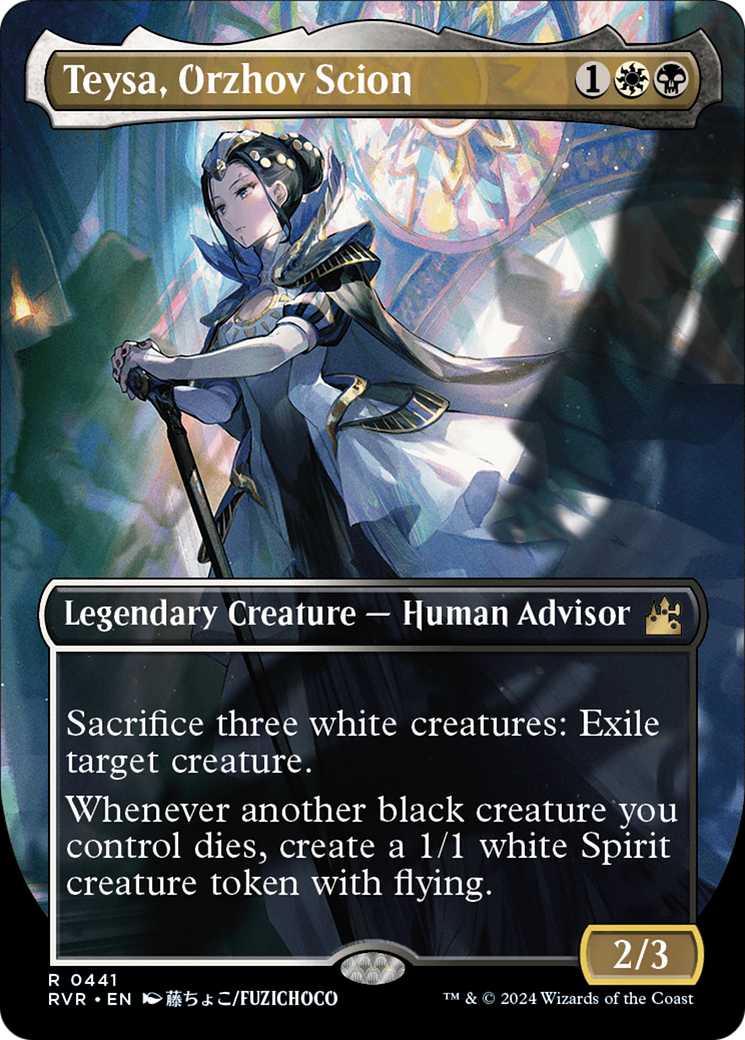 Teysa, Orzhov Scion (Anime Borderless) (RVR-441) - Ravnica Remastered (Borderless) Foil