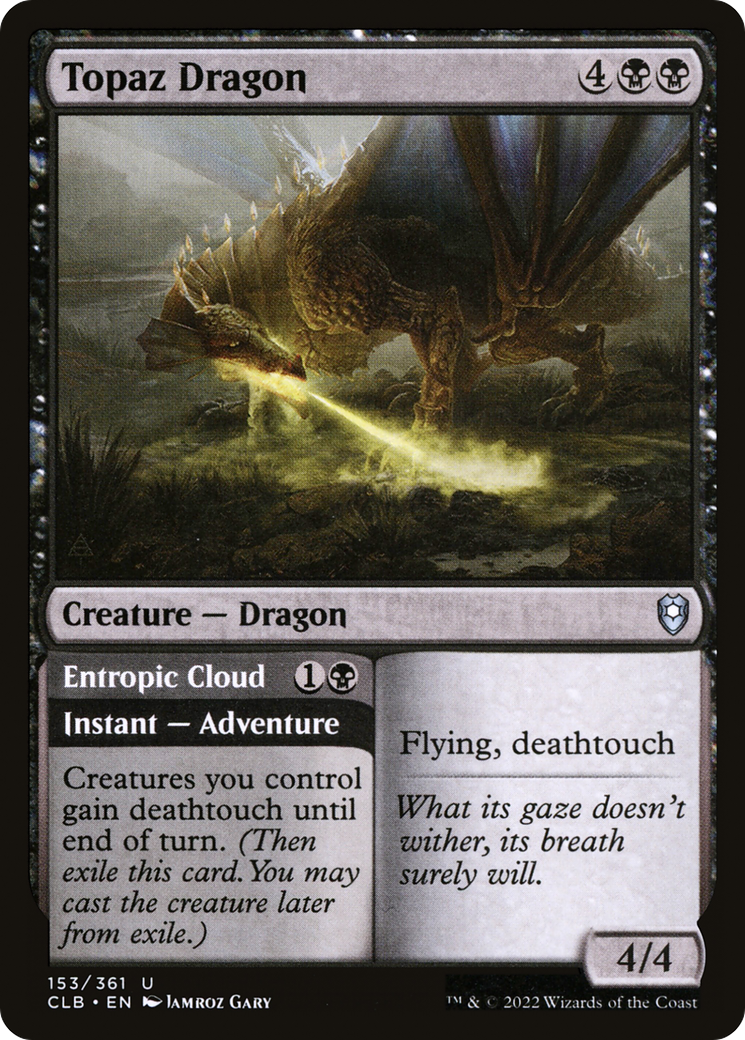 Topaz Dragon (CLB-153) - Commander Legends: Battle for Baldur's Gate Foil