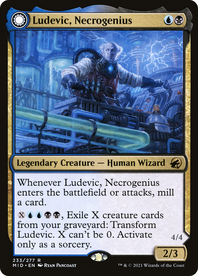 Ludevic, Necrogenius (MID-233) - Innistrad: Midnight Hunt: (Double Faced Transform)
