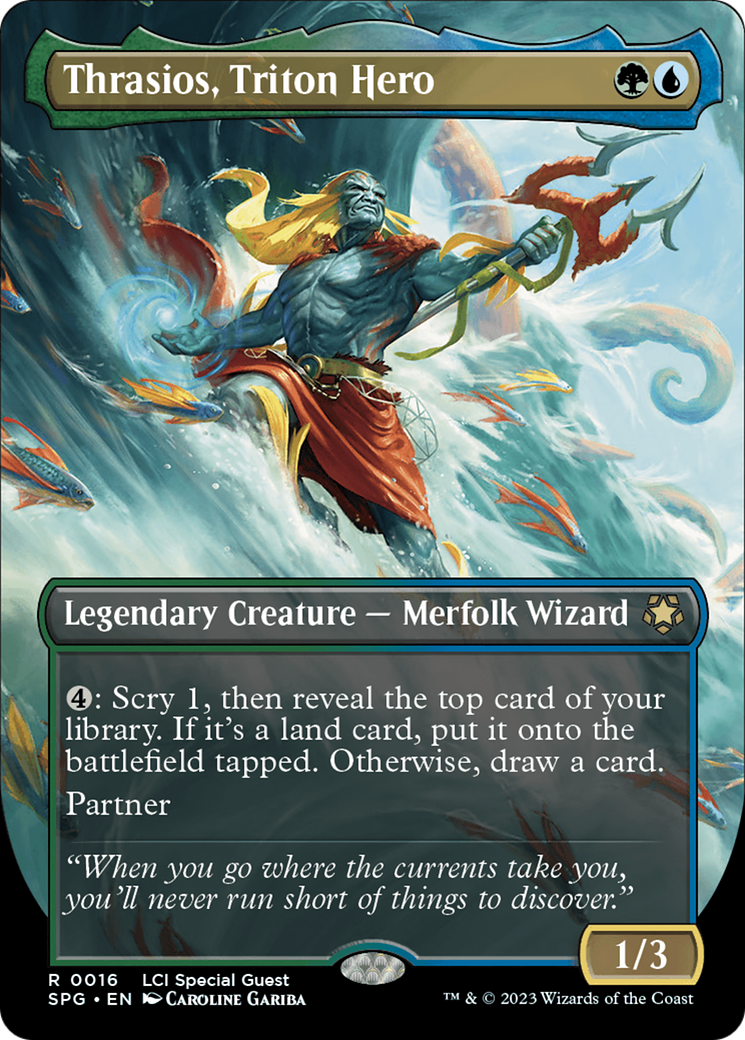Thrasios, Triton Hero (Borderless) (SPG-016) - Special Guests (Borderless) Foil
