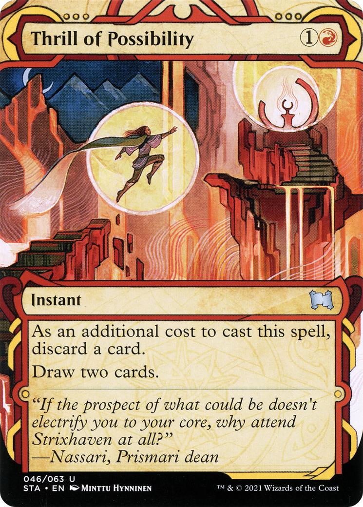Thrill of Possibility (STA-046) - Strixhaven Mystical Archive: (Showcase) (Borderless) Foil
