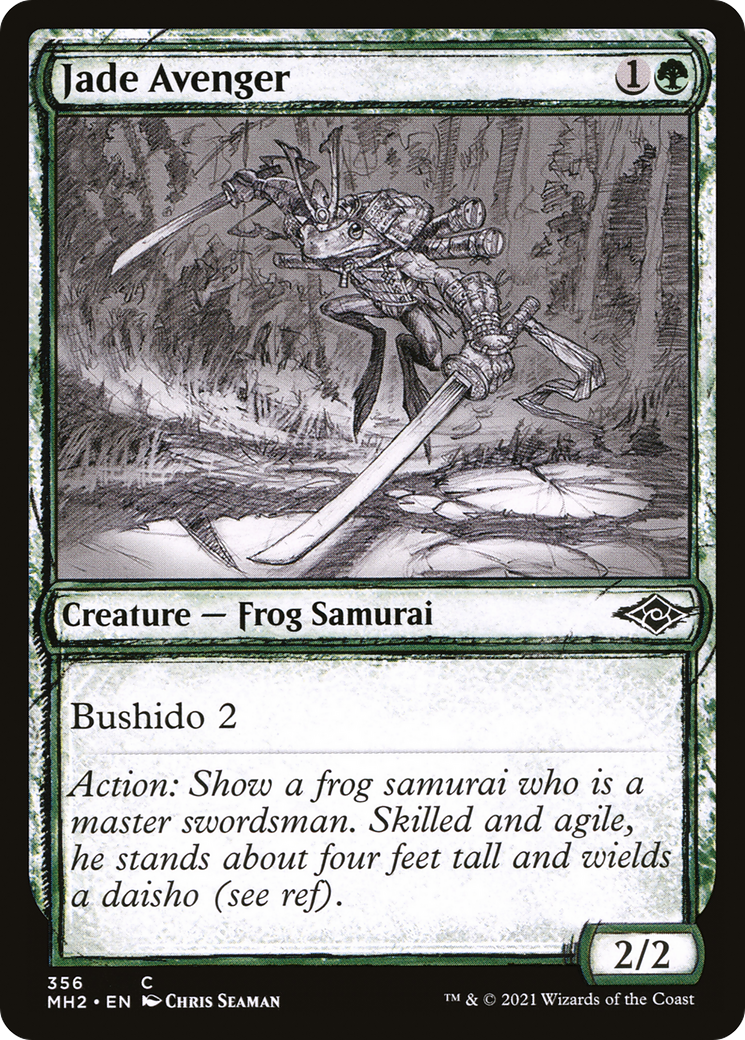 Jade Avenger (Showcase) (MH2-356) - Modern Horizons 2: (Showcase) Foil
