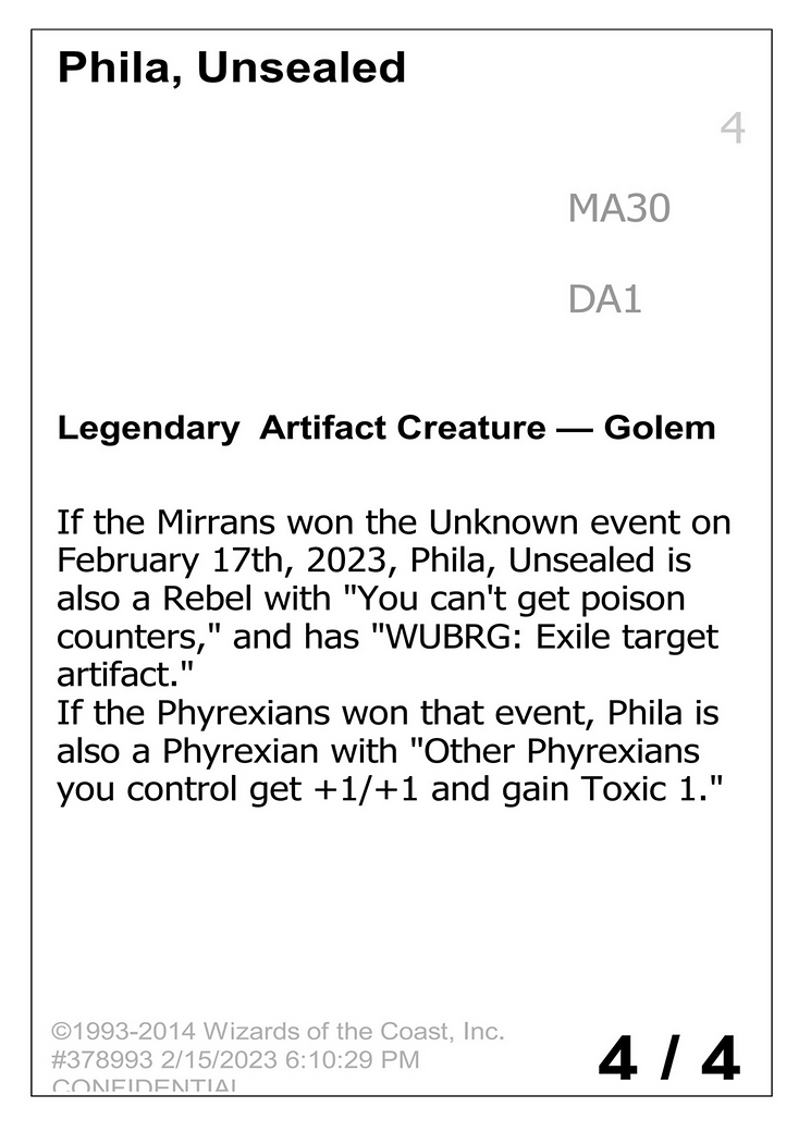 Phila, Unsealed (UNK-MA30) - Unknown Event