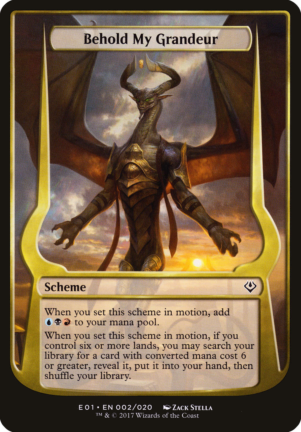 Behold My Grandeur (Archenemy: Nicol Bolas) (OVER-002) - Archenemy: Nicol Bolas Schemes