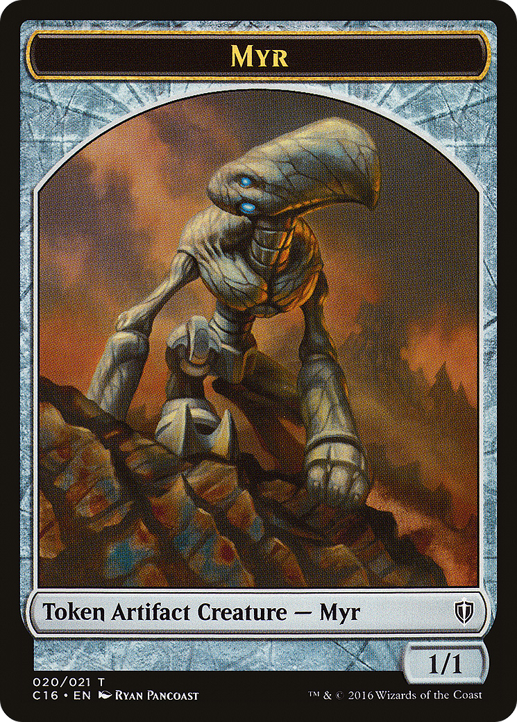 Myr // Bird (002) Double-Sided Token (C16-20 // 2) - Commander 2016 Tokens