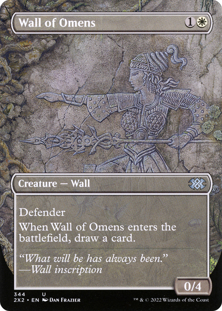 Wall of Omens (Borderless) (2X2-344) - Double Masters 2022 (Borderless)