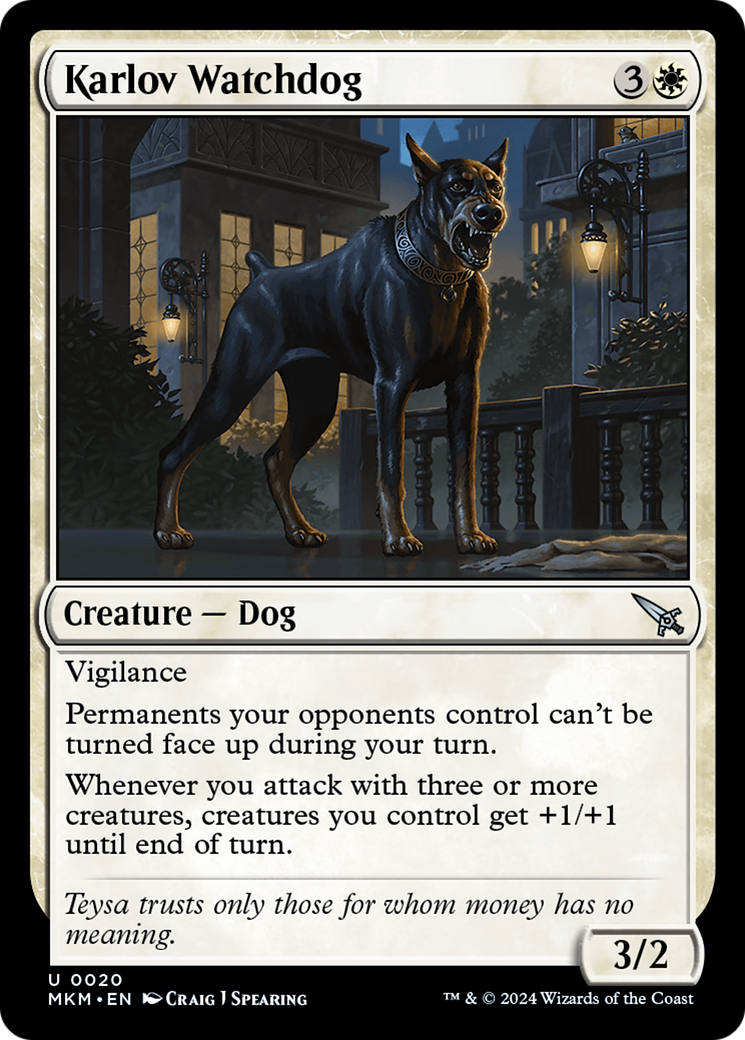 Karlov Watchdog (MKM-020) - Murders at Karlov Manor Foil