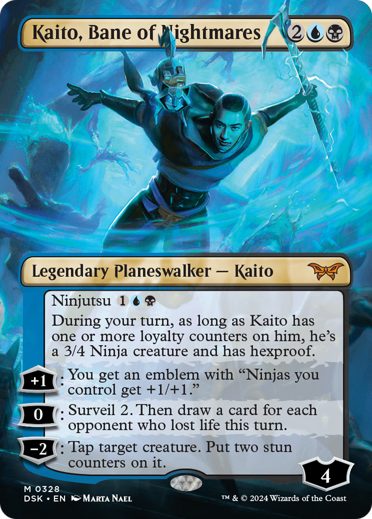 Kaito, Bane of Nightmares (Borderless) (DSK-328) - Duskmourn: House of Horror (Borderless)