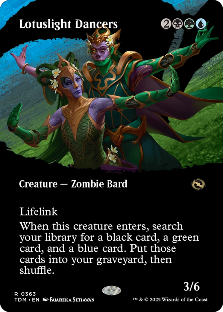 Lotuslight Dancers (Borderless) (TDM-363) - Tarkir: Dragonstorm: (Showcase) (Borderless)