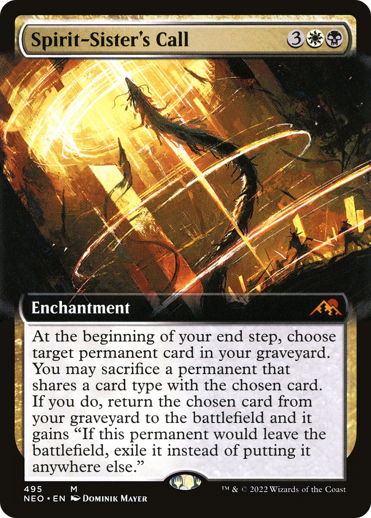 Spirit-Sister's Call (Extended Art) (NEO-495) - Kamigawa: Neon Dynasty: (Extended Art) Foil