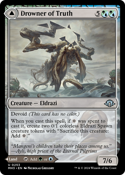 Drowner of Truth (MH3-253) - Modern Horizons 3: (devoid) Foil