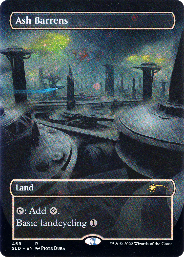 Ash Barrens (Borderless) (Galaxy Foil) (SLD-469) - Secret Lair Drop (Borderless) Foil
