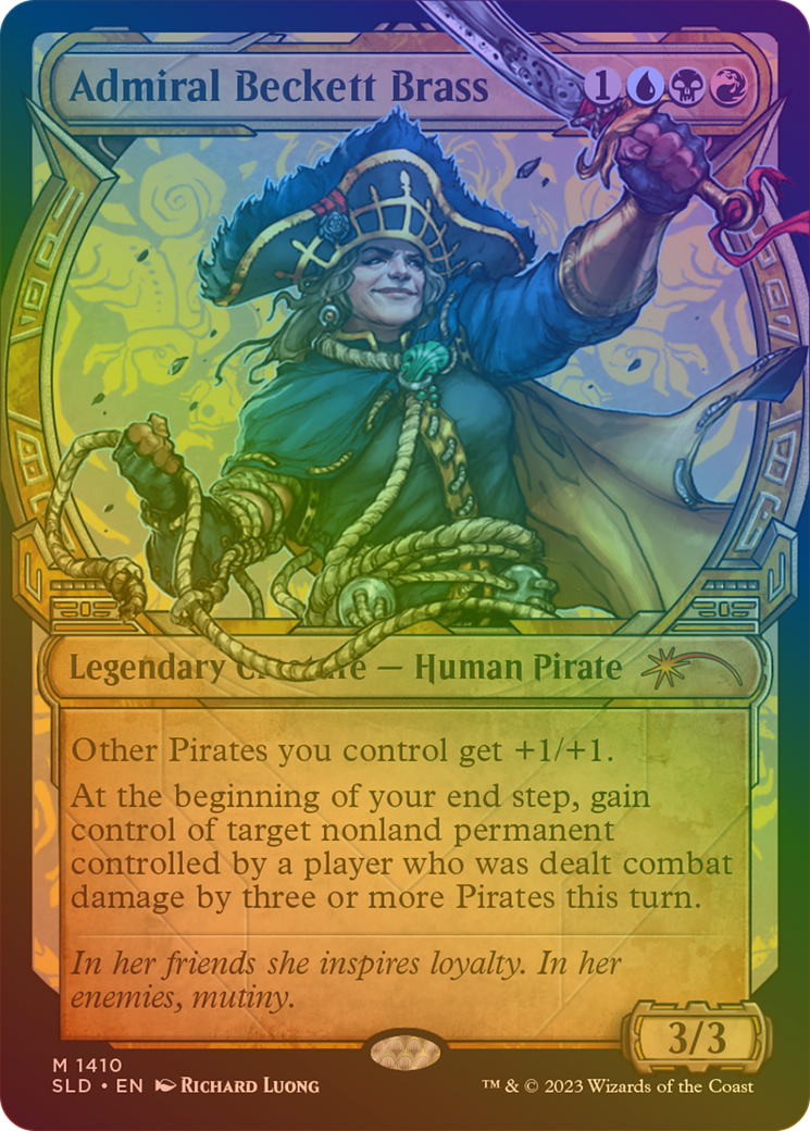 Admiral Beckett Brass (Rainbow Foil) (SLD-1410) - Secret Lair Drop: (Showcase) Foil